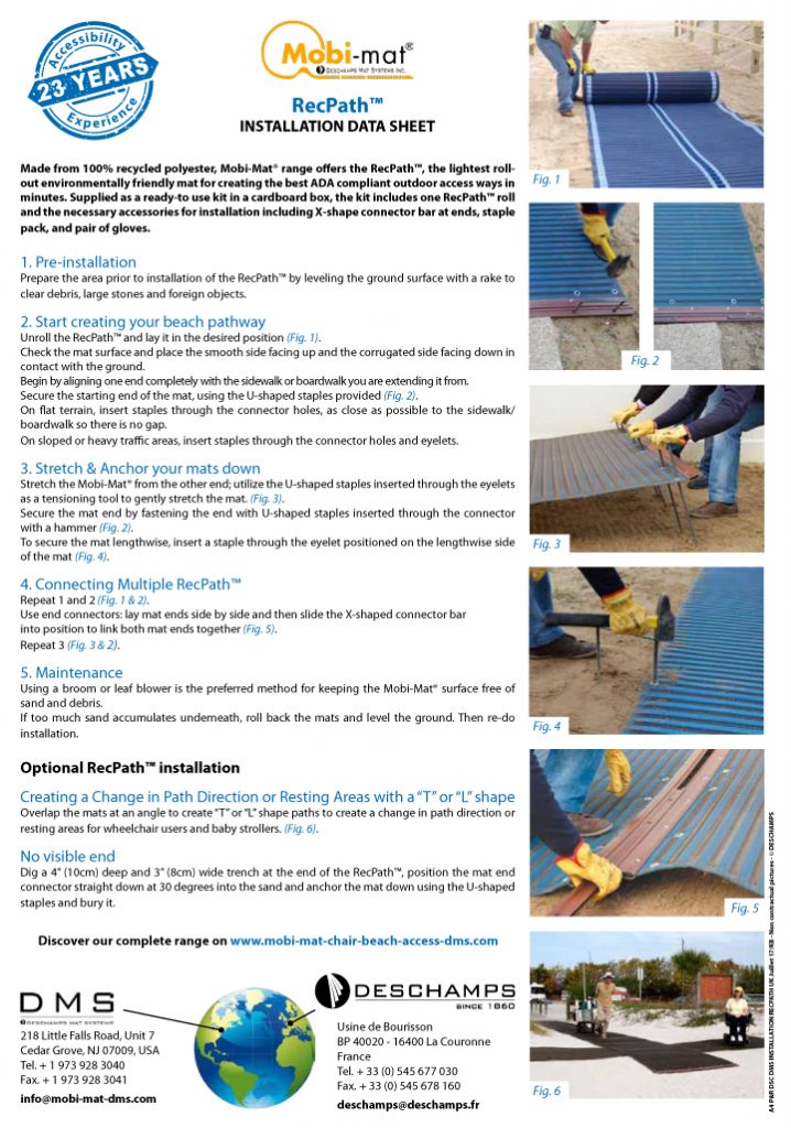 5' and 6.5' Roll out Ad Mat MobiMat by DMS Inc.